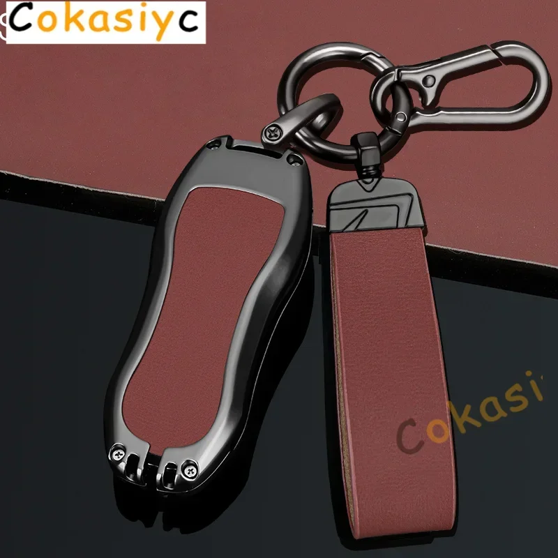 For Porsche Panamera Spyder Carrera Macan Cayman Cayenne 911 970 981 991 Accessories Zinc Alloy Leather Car Key Cover Case Shell