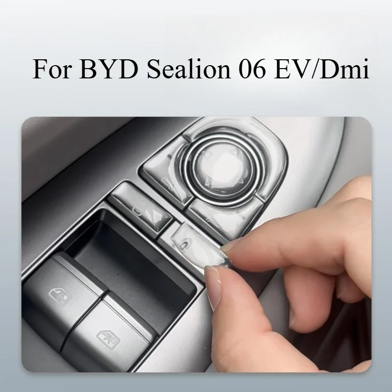 Window Lift Button Epoxy Protective Film for BYD Sealion 06, Interior Decoration Automobile Accessories