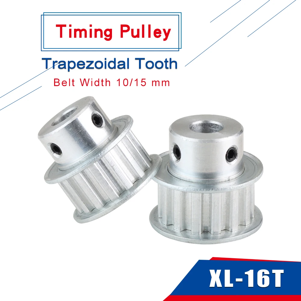 XL 16T Timing Pulley Bore 6/8/10/12 mm Teeth Pitch 5.08 mm Aluminum Pulley Wheel Teeth Width 11 mm For 10 mm XL Timing Belt