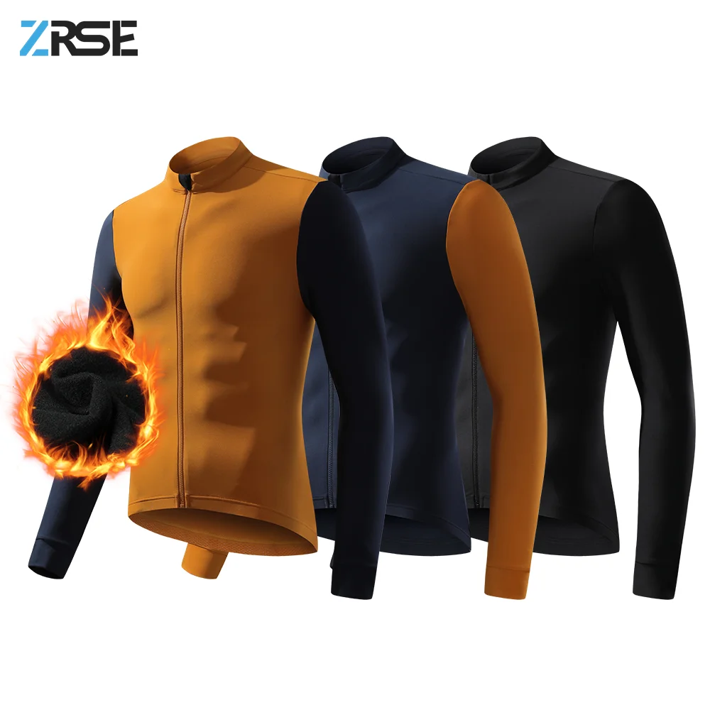 

ZRSE Man Cycling Maillot Winter Windproof PRO Level Cycling Long Sleeve Windbreaker Waterproof MTB Bicycle Fleece Clothing Road