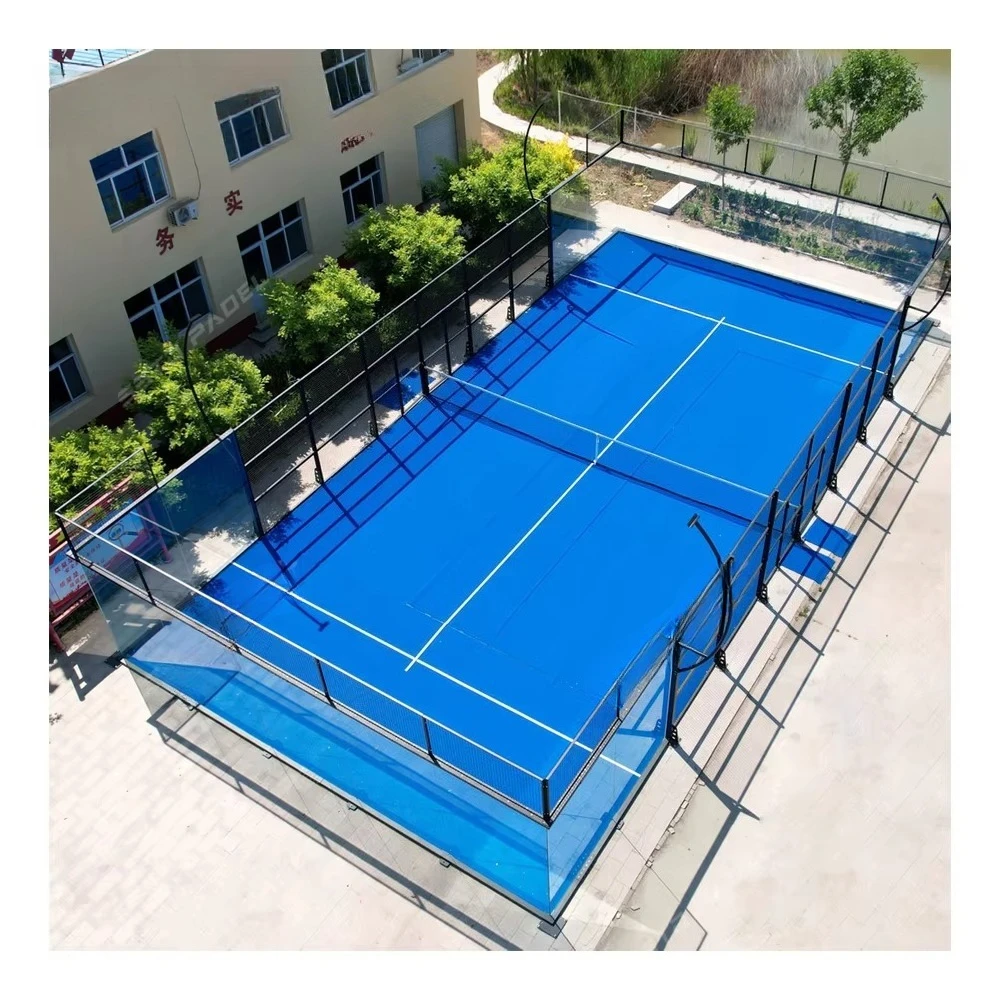 New Super Panoramic Padel Courts Paddle Court Supplier Latest Design Padel Tennis Court