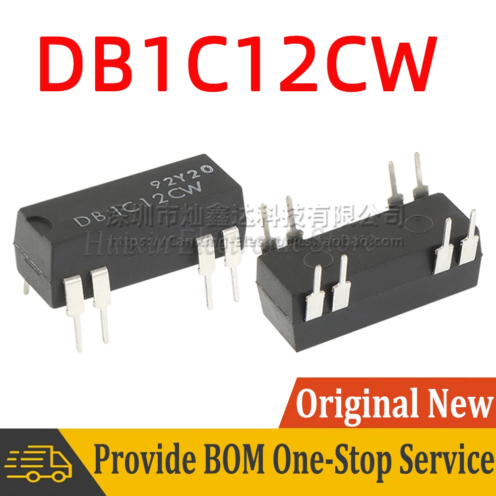 

2pcs DB1C12CW DB1C12 DIP8 Dry Reed Relay 12V 1A Normally Open Normally Close Converting Signle Pole Double Throw