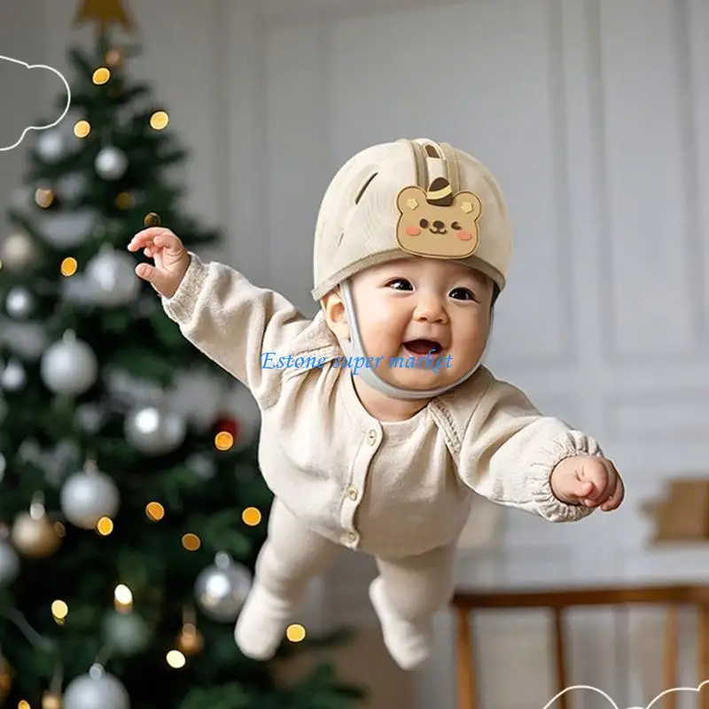 

090B Toddler Anti Fall Caps Ensuring Comprehensive Head Safety Ergonomic Design Helmets Hat Soft Lightweight Baby Headgear