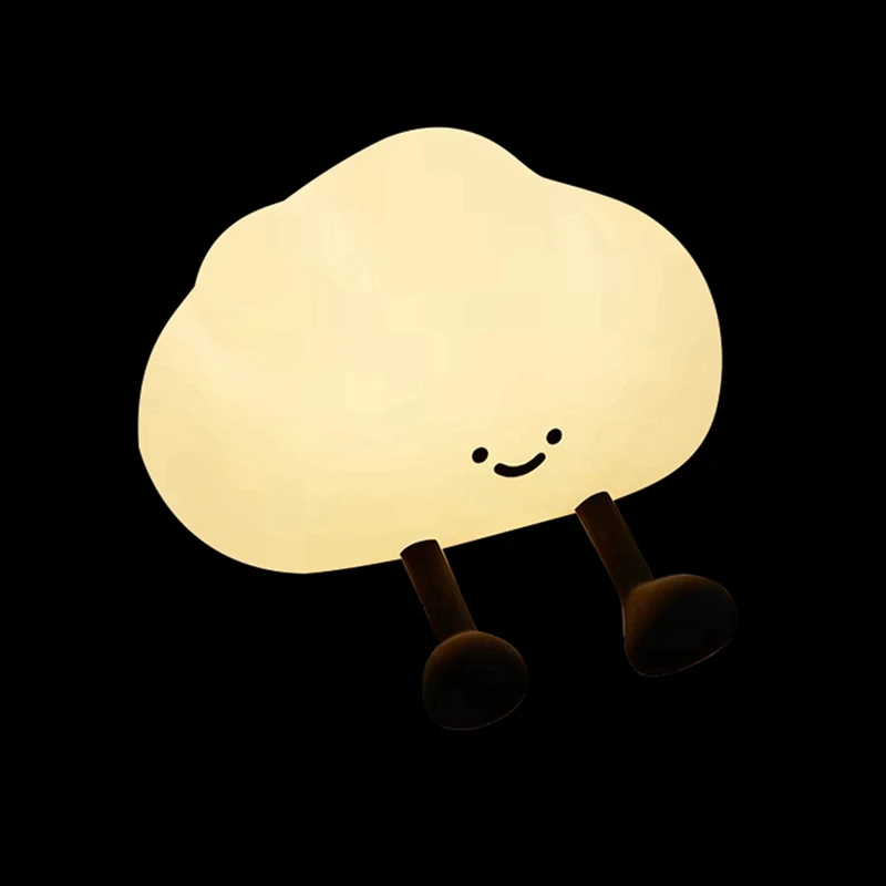2025, nueva lámpara de noche sensible al tacto con luz nocturna de nube de silicona recargable, adecuada para dormitorios, guardería y regalo de cumpleaños