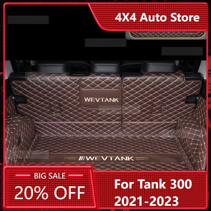 

New！For WEY GWM Tank 300 2021 2022 2023 Car Trunk Protection PU Leather Mat Catpet Interior Modification Cover Part Auto Accesso