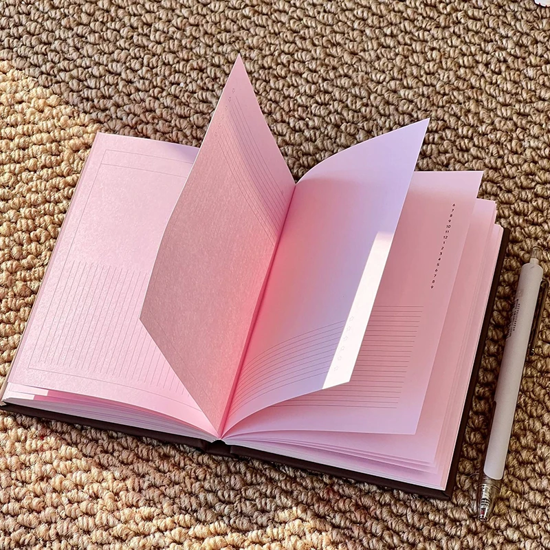 【New】Strawberry Chocolate Pink Notebook Cute A6 Planner Kawaii Journal For Note Travel Diary Gift For Girls