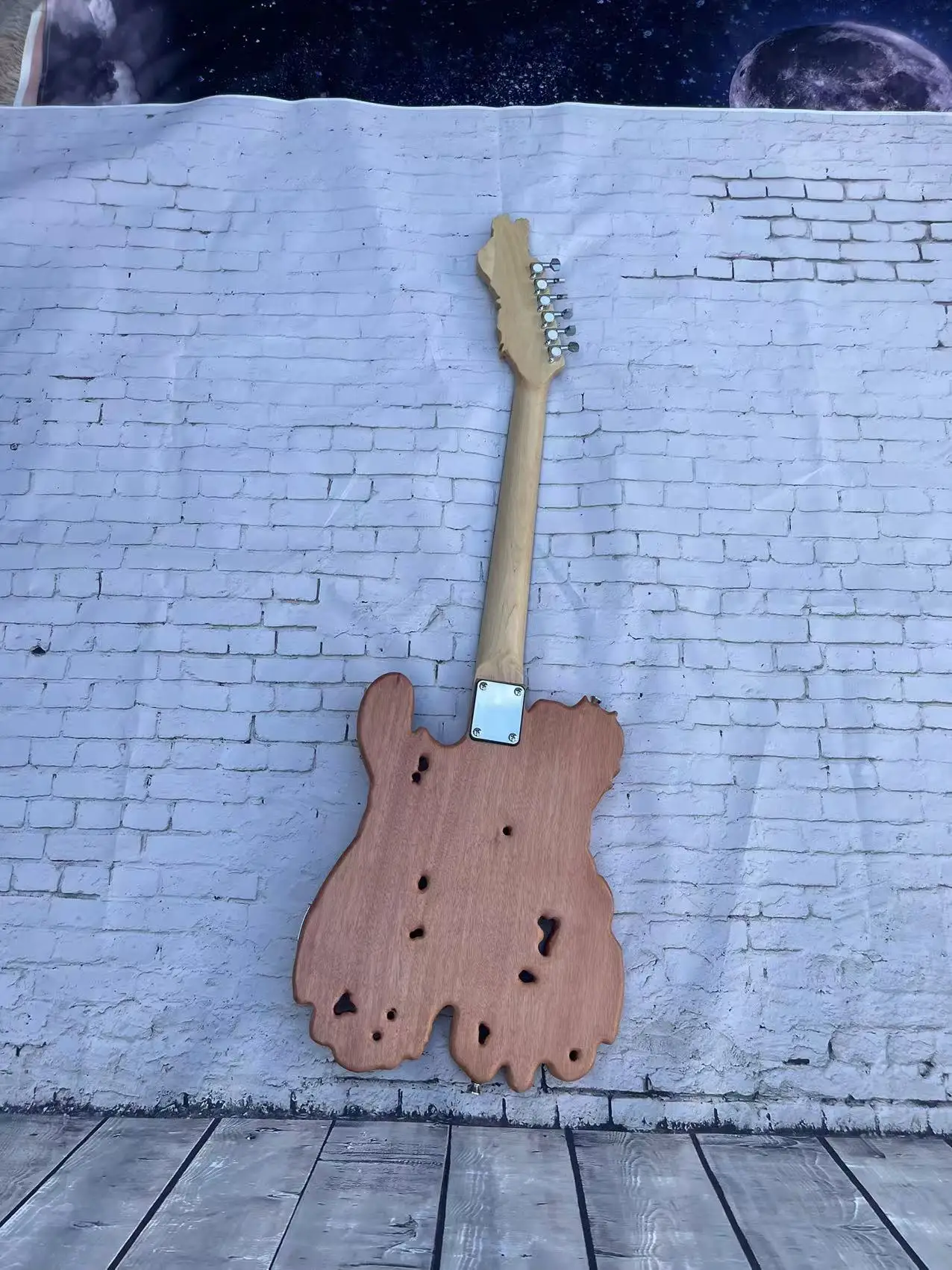 드래곤 모양 TL 조각 나무 색상 6 코드 일렉트릭 기타, 공장 실제 그림, 재고