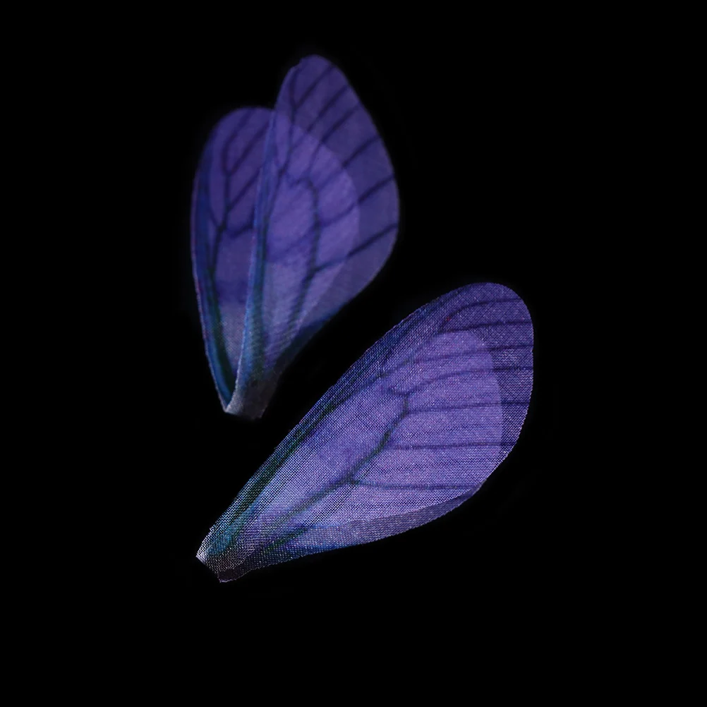 

50Pcs Artificial Dragonfly Wing Decors Premium Fake Wings for Handmade Jewelry Making Craft Projects Dark Purple