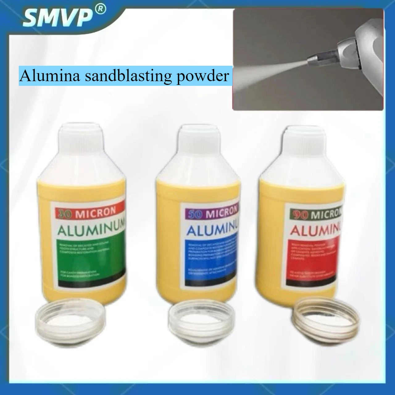 

1 бутылка, порошок глинозема, 90 50, 30 мкм, алюминиевый порошок для микроструйного аппарата, пескоструйная машина, пескоструйная машина, стоматология тоже