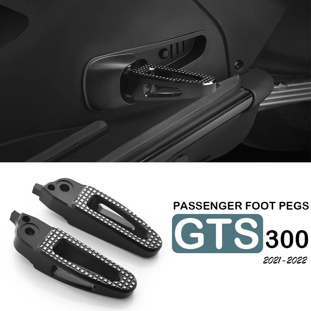 

For Vespa GTS 300 Accessories Foot Pedals Motorcycle Adjustable Passenge Rear Footrest Footpegs GTS300 2021 - 2022