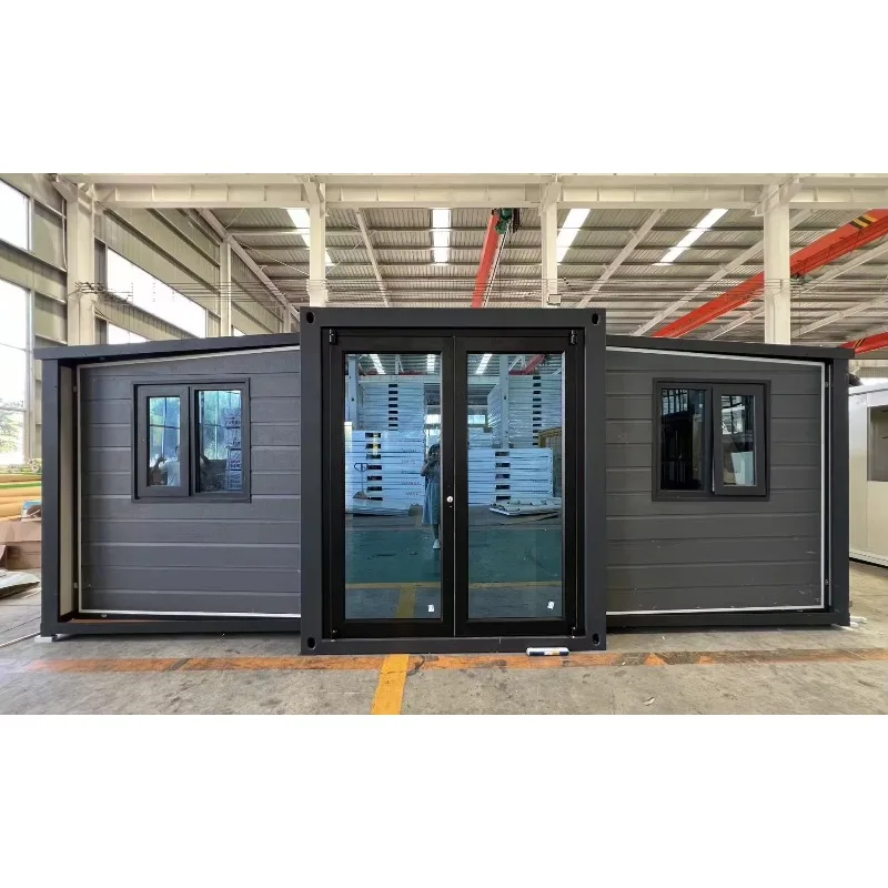 Casa Contenedor Prefabricada de Lujo de Construcción Rápida y Expandible, Casa Portátil Prefabricada de Dos Dormitorios para Exteriores, Casas Prefabricadas