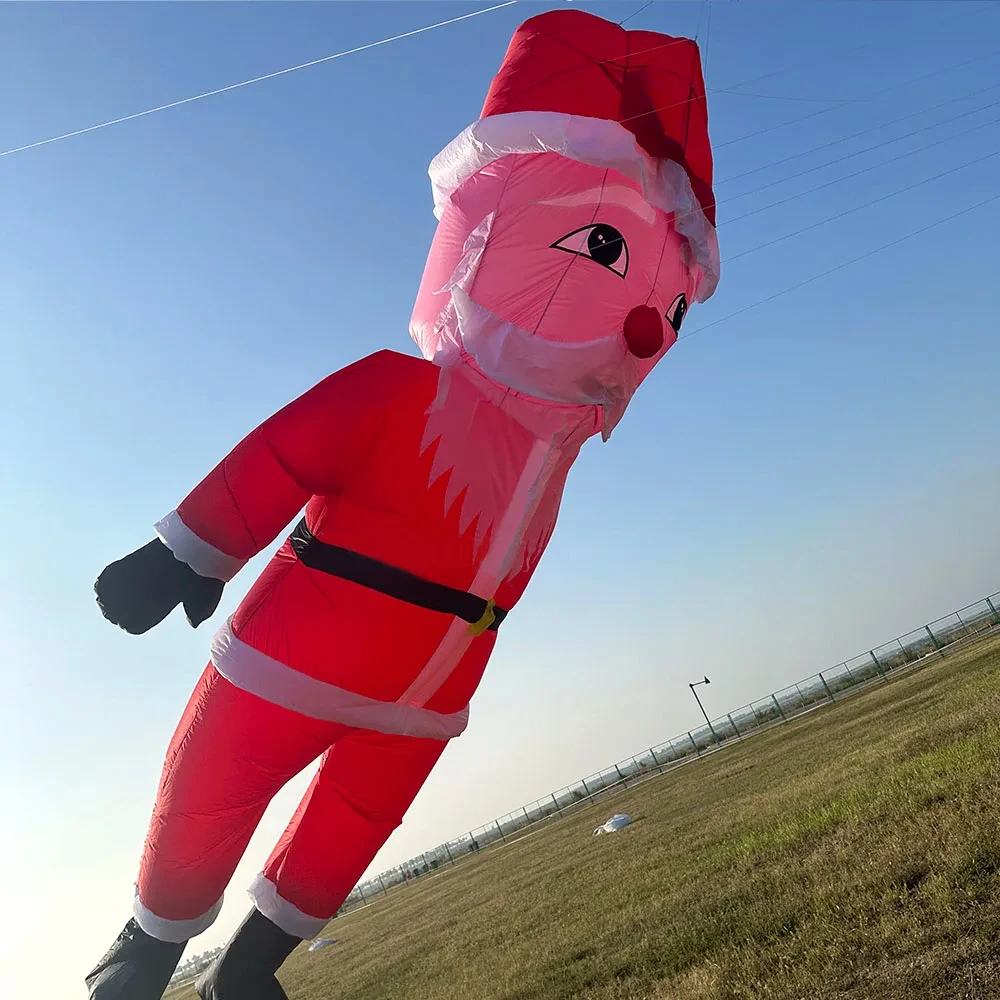 9KM 5m Kerstman Vlieger Lijn Wasserij Vlieger Hanger Zachte Opblaasbare Show Kite voor Kite Festival 30D Ripstop nylon met Zak