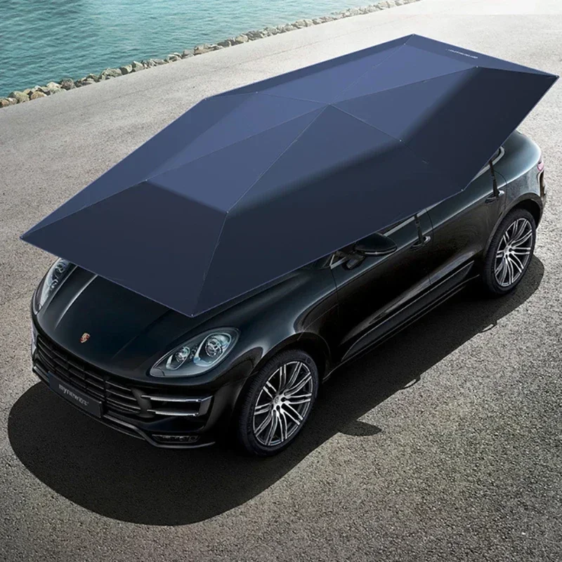 

Новый автомобильный зонт от солнца на крышу, ткань на крышу автомобиля, пыленепроницаемый и устойчивый к ультрафиолетовому излучению, уличный водонепроницаемый сложенный портативный чехол для навеса
