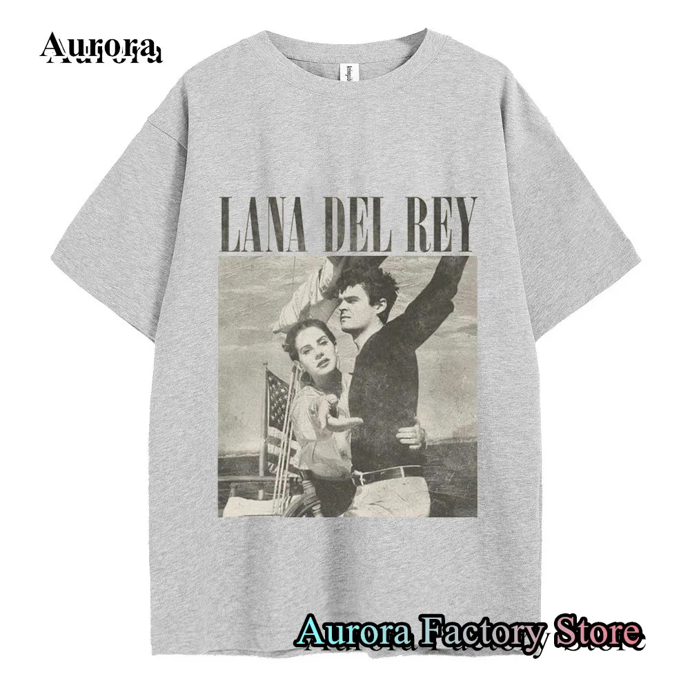 Summer Men Women Cotton T-Shirt New Lana Del Rey Ldr Sailing Tan Print Tops Tees Male Fashion Clothing Harajuku Streetwear