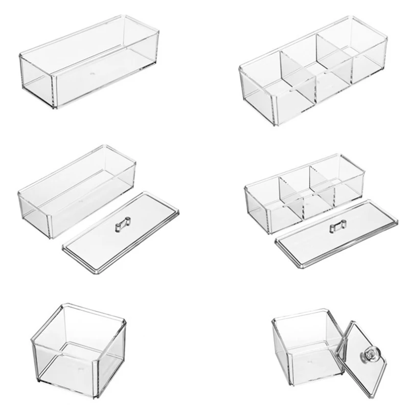 1pc Tea Bag Storage Box Drawer Type Coffee Capsule Sorting Box Acrylic Sealed Storage Jar with Lid Tea Coffee Sugar Container