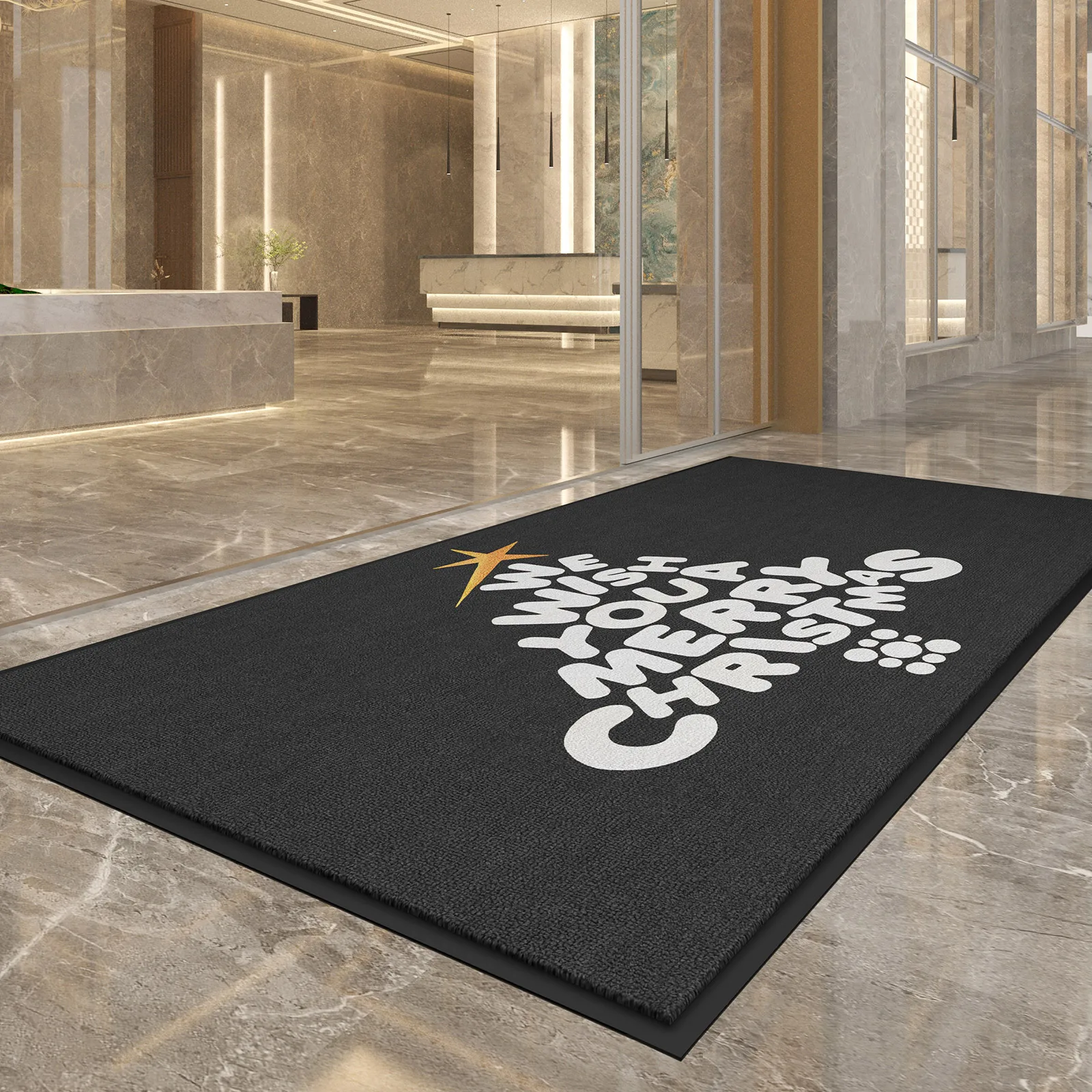 

Nylon Door Mat Customized Personalized Rugs for Entryway Floor Doormat Modern Festivals Carpet for Business Decor Area Rug