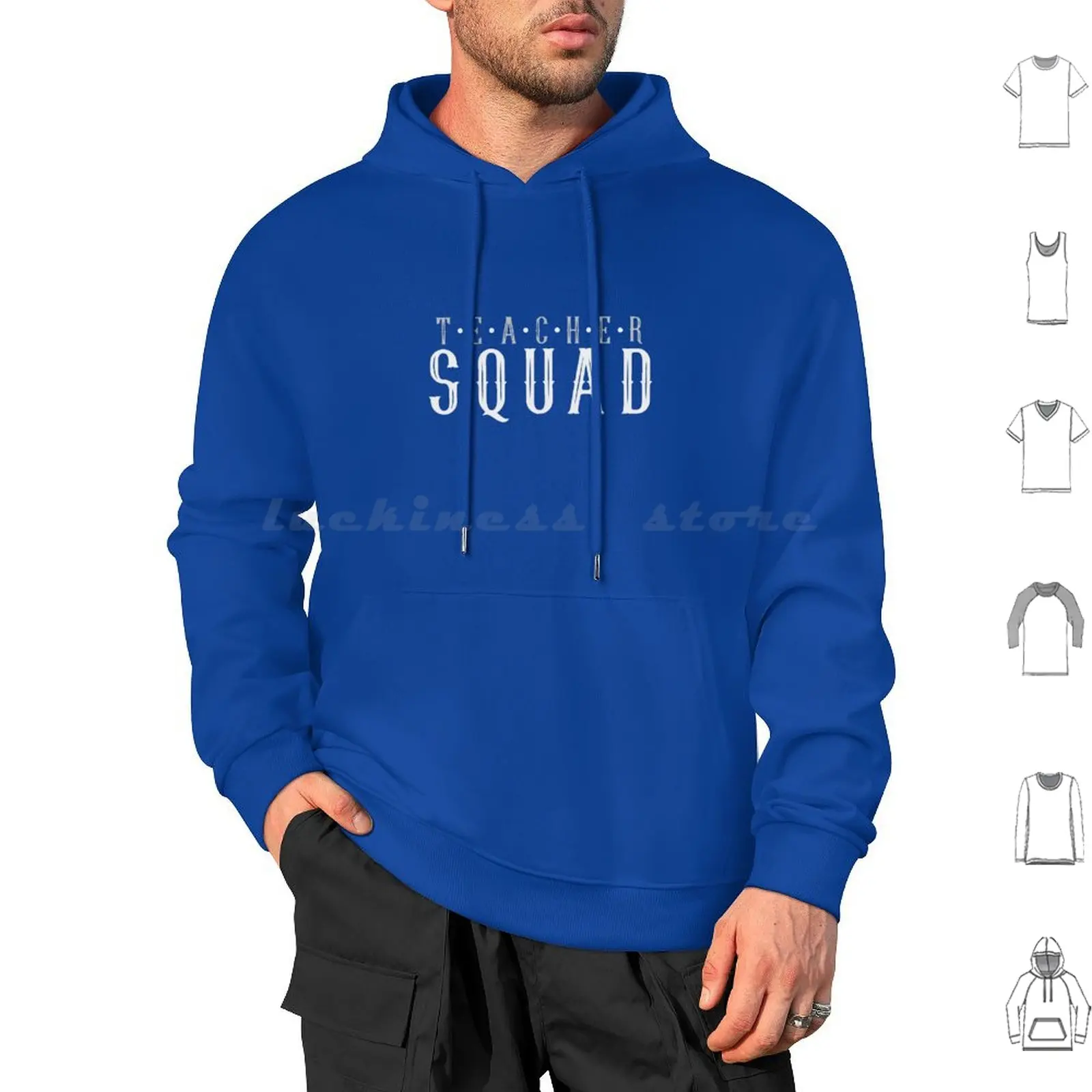

Teacher Squad Colorful Typography Hoodies Long Sleeve