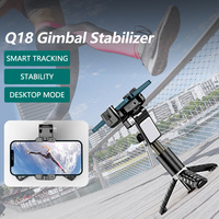 Q18 Gimbal Stabilizer Handheld Mobile Phone Selfie Stick Holder Fill Light Bluetooth for HUAWEI Xiaomi IPhone Follow Shoot Mode