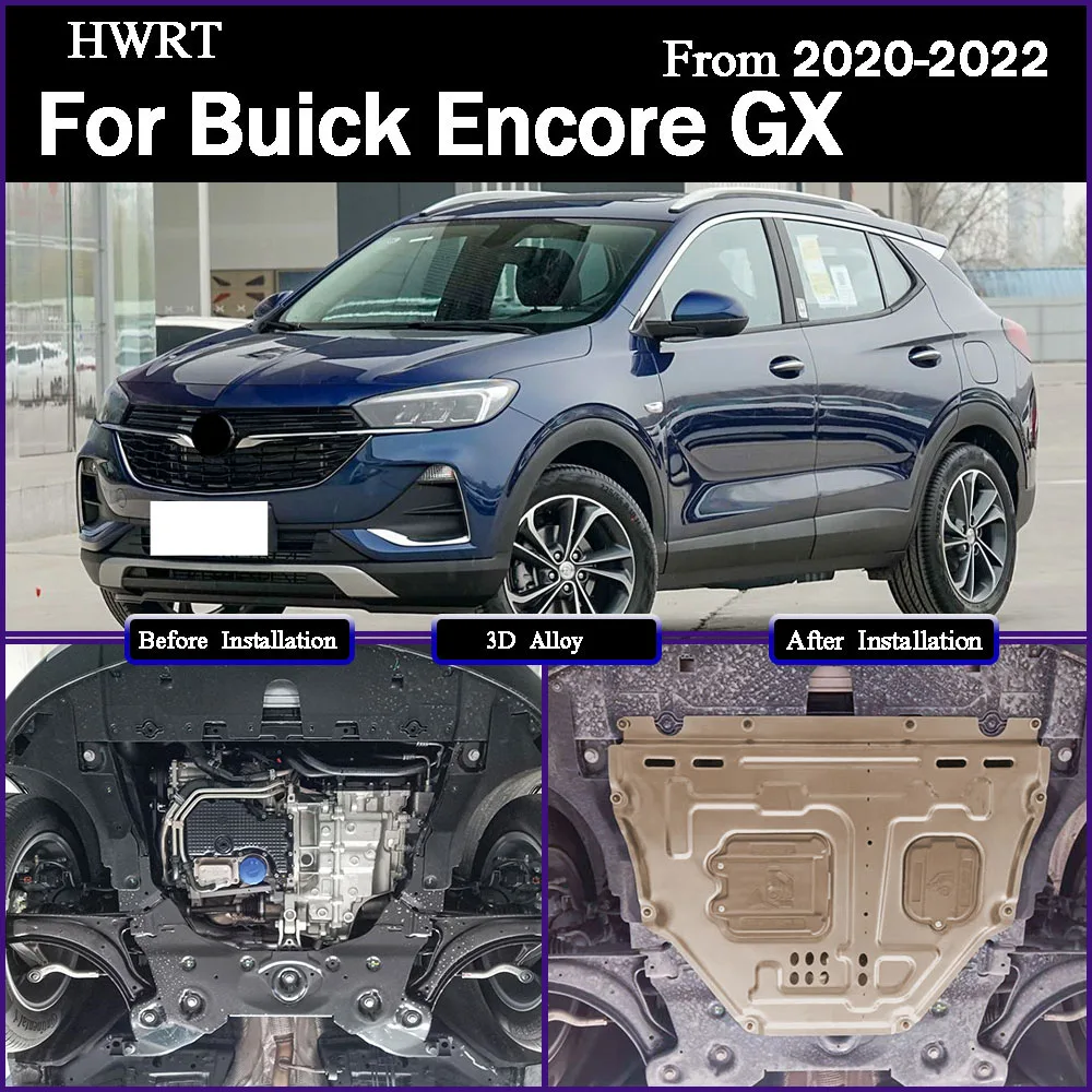 Pelindung Mesin Untuk Buick Encore GX 2020-2022 1.3T, Pelindung Lumpur, Penutup Plat Fender, Mudflap Mobil Hitam, Mudguard