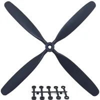 1PC 10.5*8 Propellers 1080 4-blade Paddle Hole 7mm for RC FMS P51 P47 Aircraft Model Accessory
