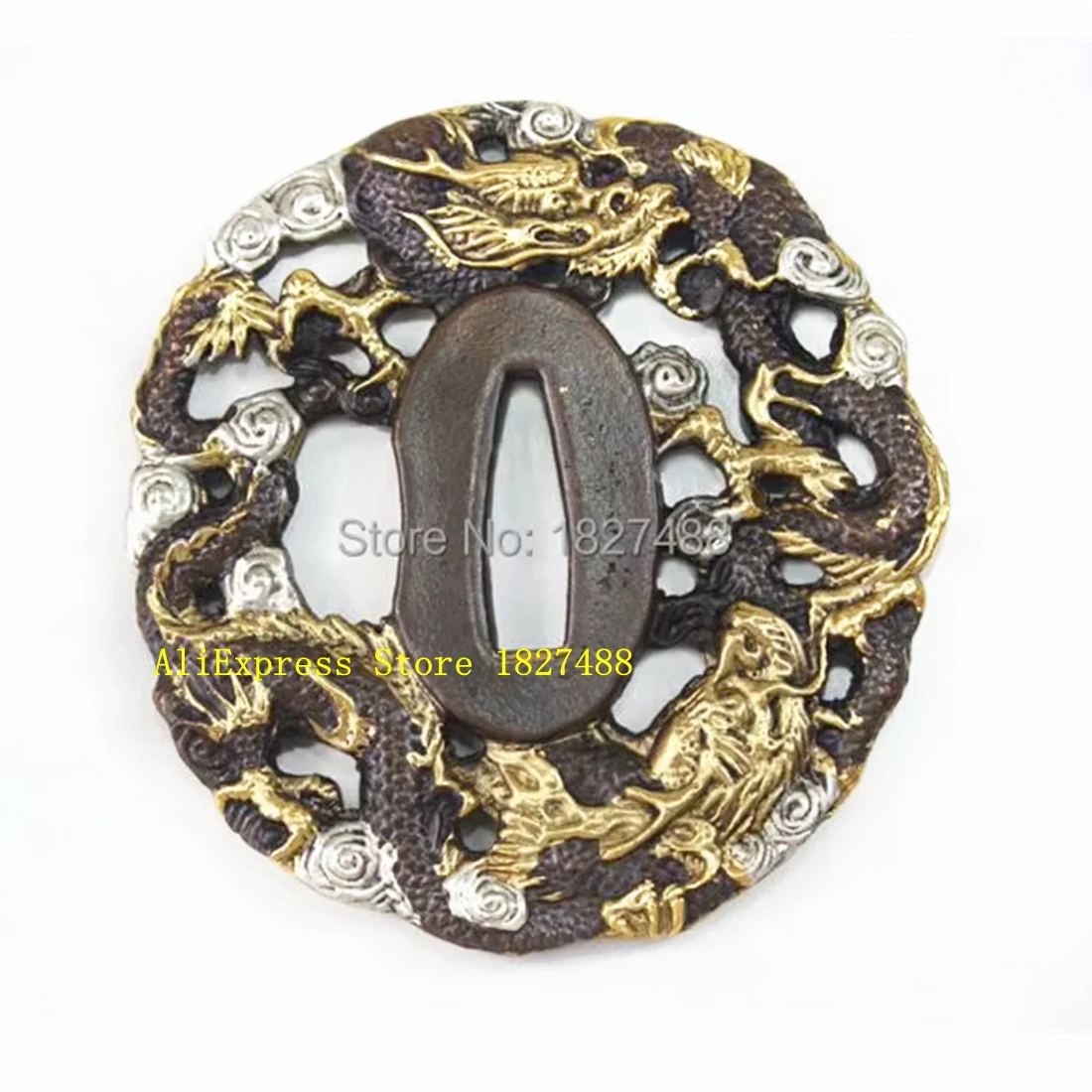 Exquisite Copper Tsuba Japanese Samurai Sword Dragon Guard Fittings Apply Katana/Wakizashi/Tanto Knives Handguard Accessories ﻿
