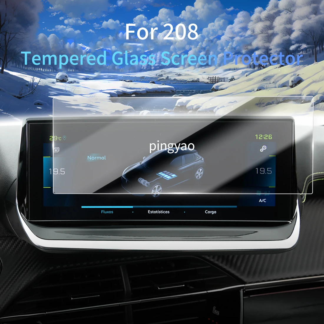Car Sticker Screen Protector Navigation Display Tempered Glass Protective Film Car Vehicle For Benz 26 208