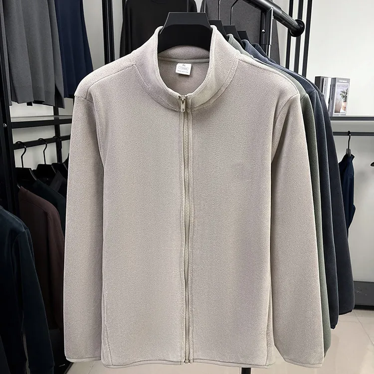 Uomo Autunno Inverno Lungo Sve Termico Poliestere Fce Jaet Stand Fit ort Lunghezza ex Colletto alla coreana Fibra elastica