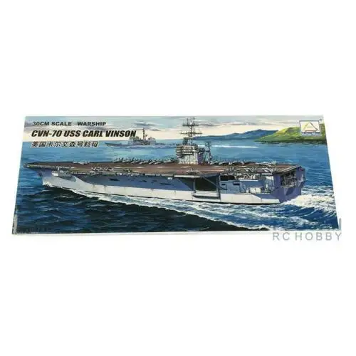 MiniHobby 80905 30CM CVN-70 USS Carl Vinson Aircraft Model With Motor Display Toy Plastic Building Kits Hobbies TH07962