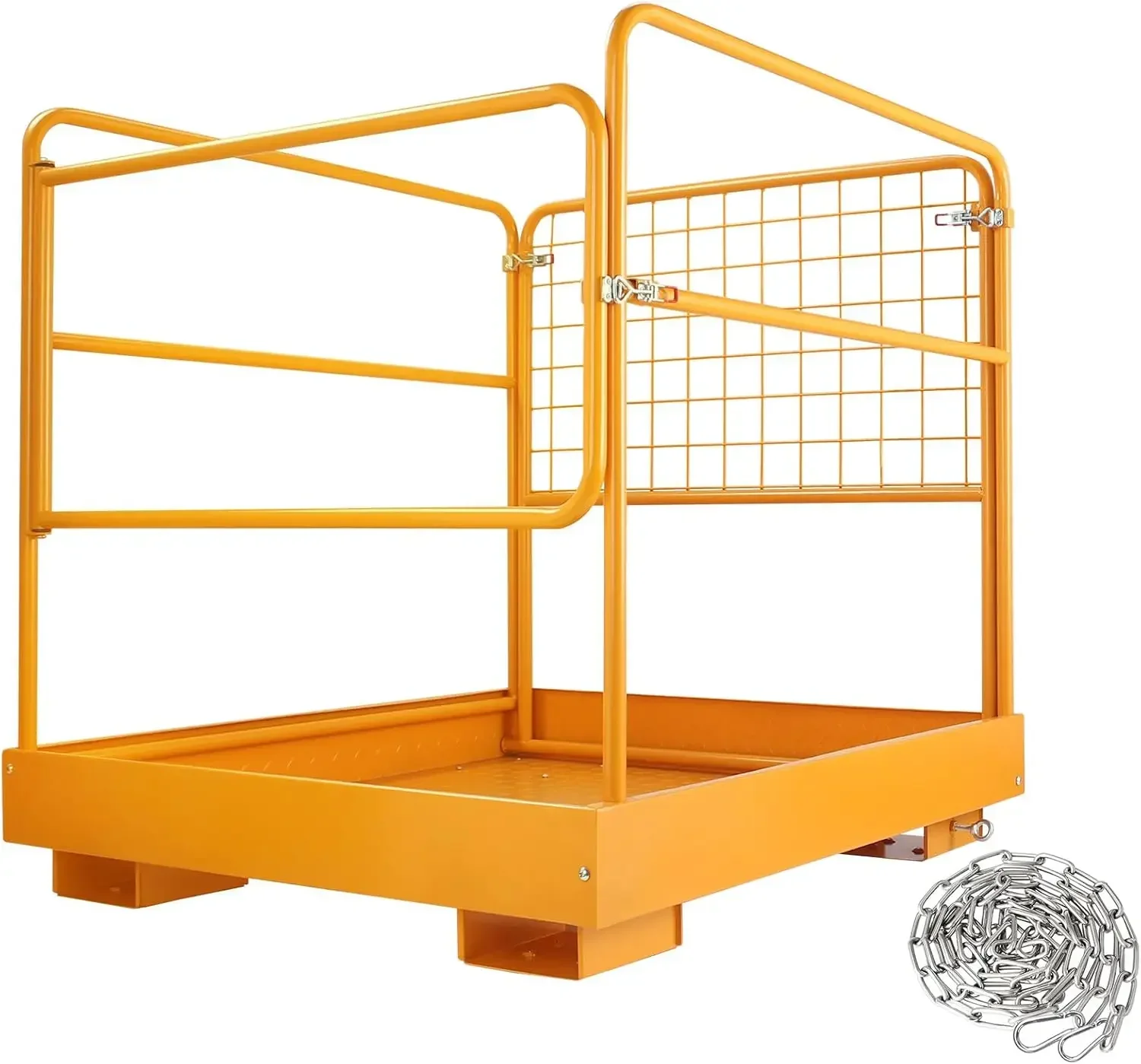 

Защитные ковши для погрузчиков с одной цепью, 36x36 дюймов, грузоподъемность 1200 фунтов, корзина для подъема людей, рабочая платформа для паллетных вилок