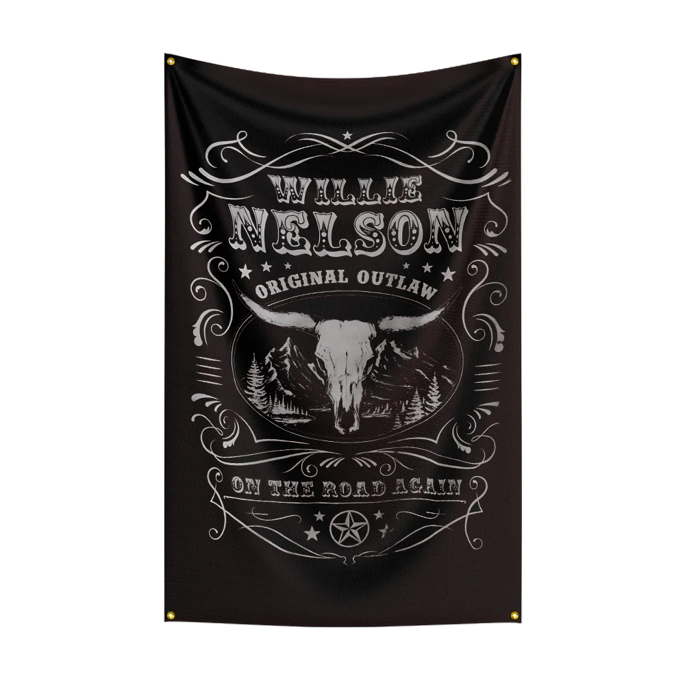3x5ft W-Wi-l-lie Nelson Flag Professional Flag Polyester Digital Printing Flagge Banner For Decoration Garage Room Home