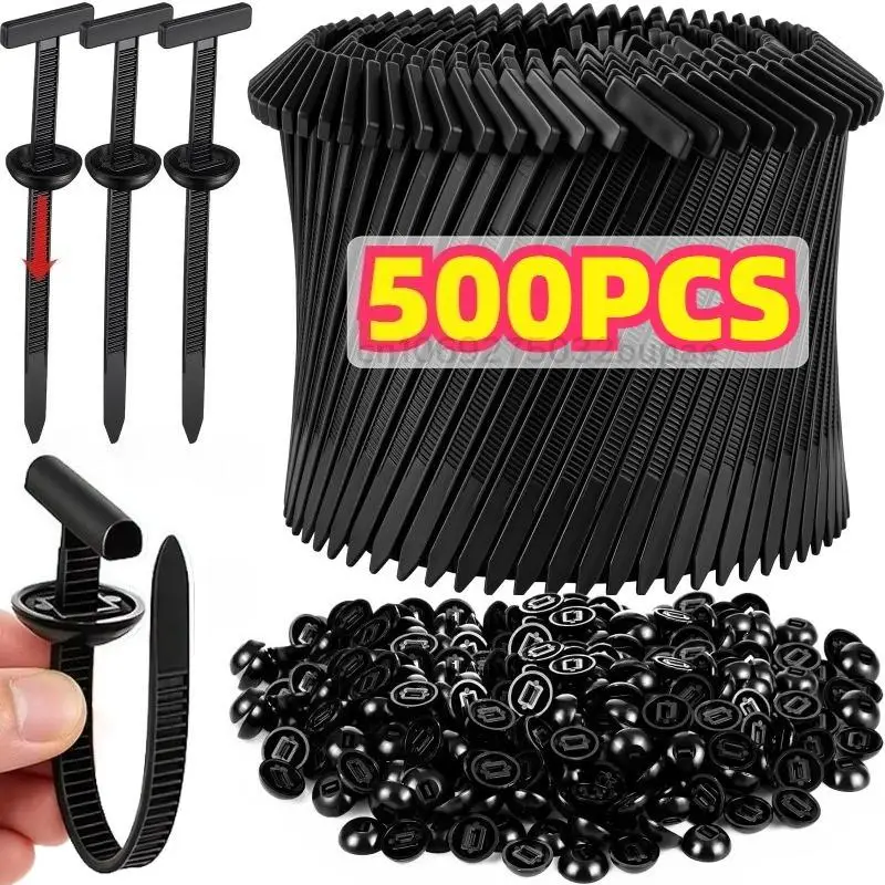 Nylon Universal Cable Tie Heavy Duty Cable with Pin Button Self-Locking Zip Ties Holder Multifunctional Plastic Cable Ties Tool