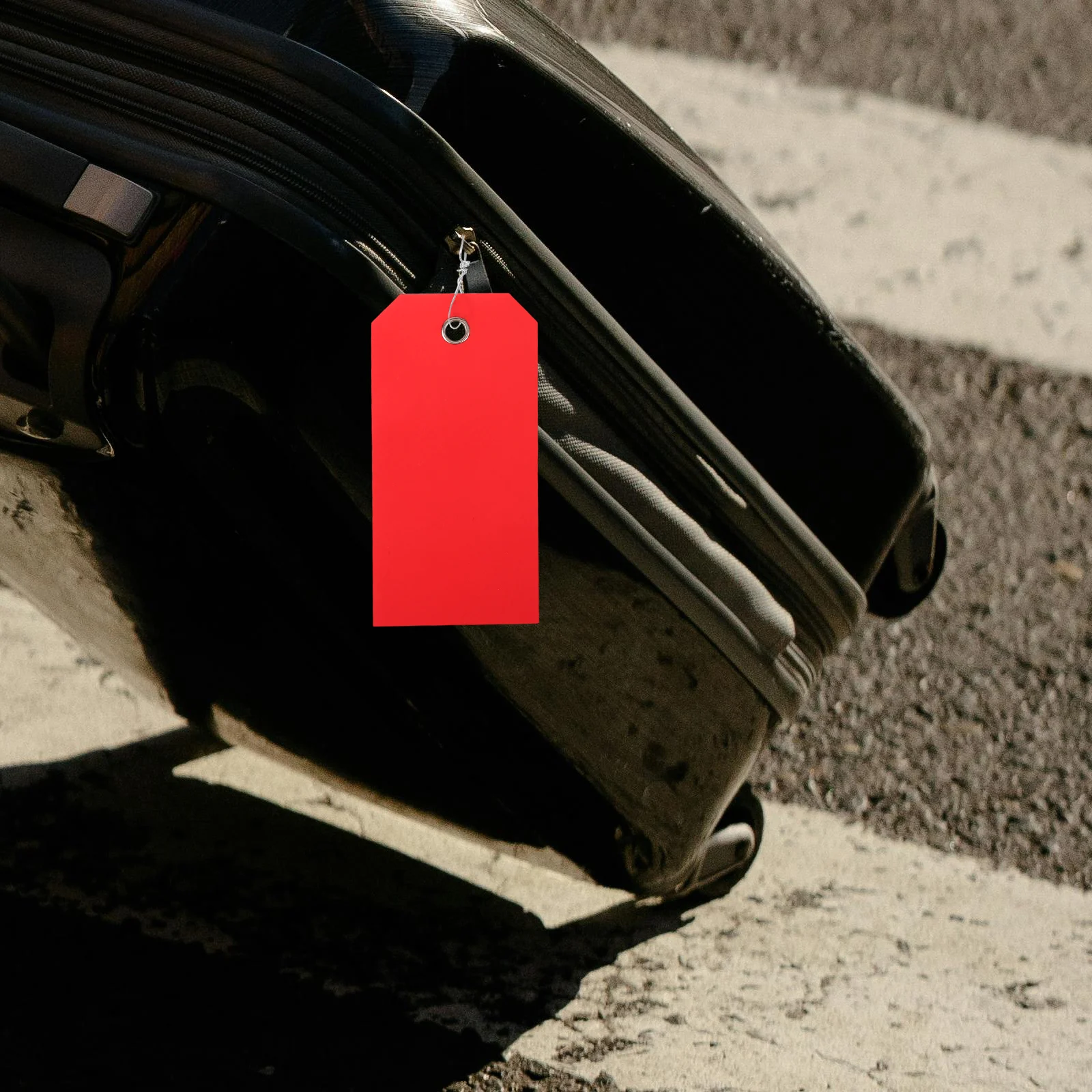 

100Pcs Blank Shipping Tags PVC Luggage Identification Tags Reusable Waterproof Travel Bag Labels for Suitcase Backpack Cable