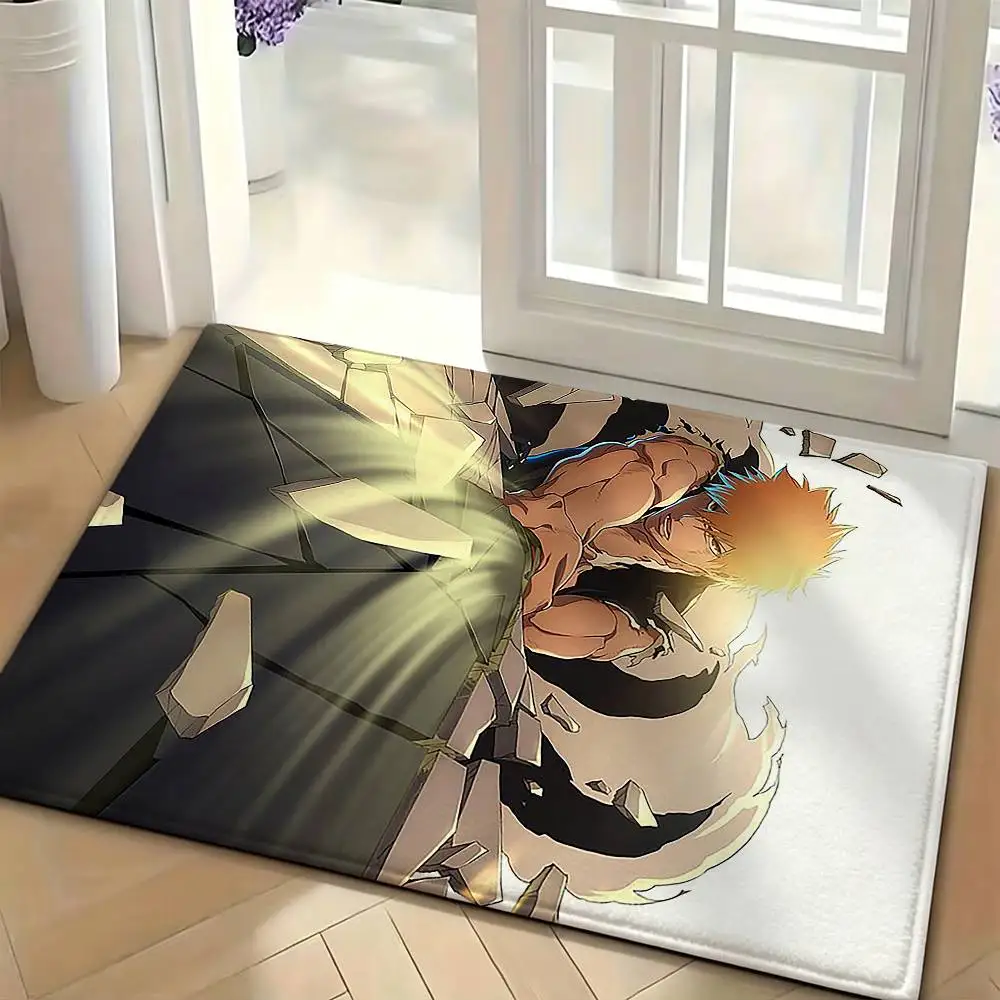 I-Ichigo Anime K-Kurosaki Bedroom Decor Carpet  for Living Room Thick Plush Study Floor Mat Home Fluffy Soft Rug