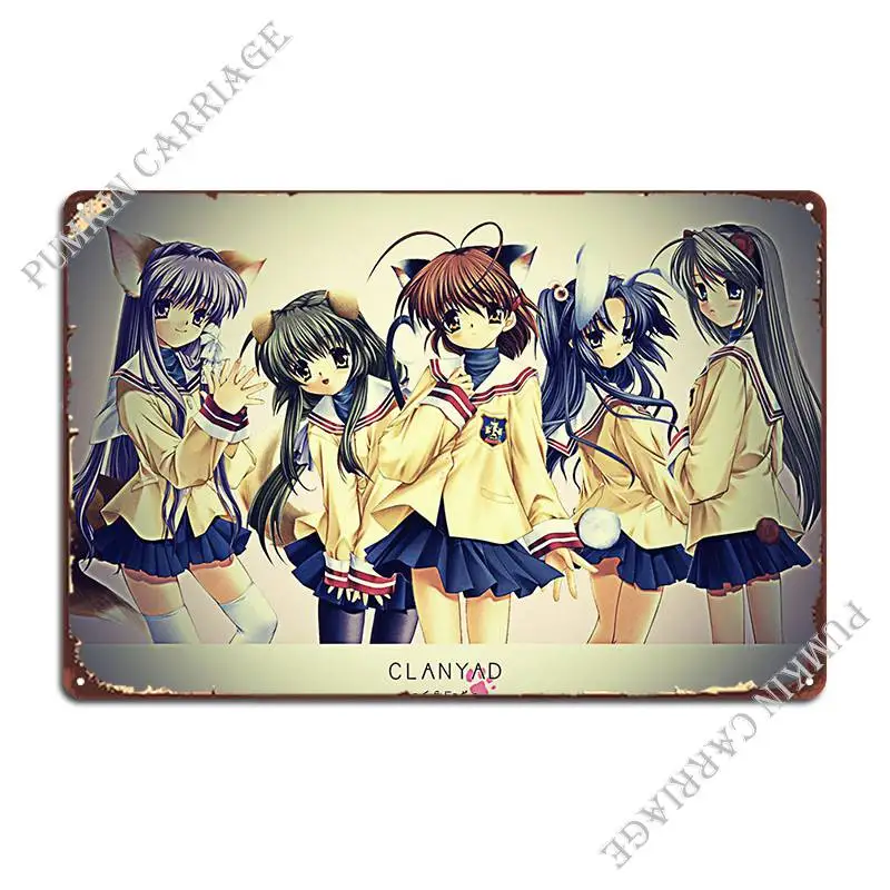 Clannad Metal Plaque Party Wall Decor Club Vintage Tin Sign Poster