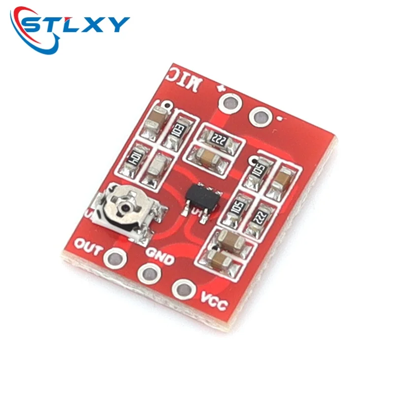 Stlxy MAX4466 Mic Preamplifier Board Adjustable Gain High Sensitivity Electret Microphone Sound Signal Amplifier Module