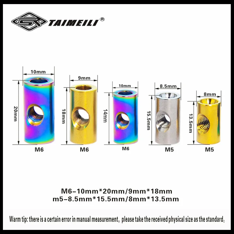 Reparación de tuerca cilíndrica de aleación de titanio M5M6M7 tuerca fija para asiento de bicicleta