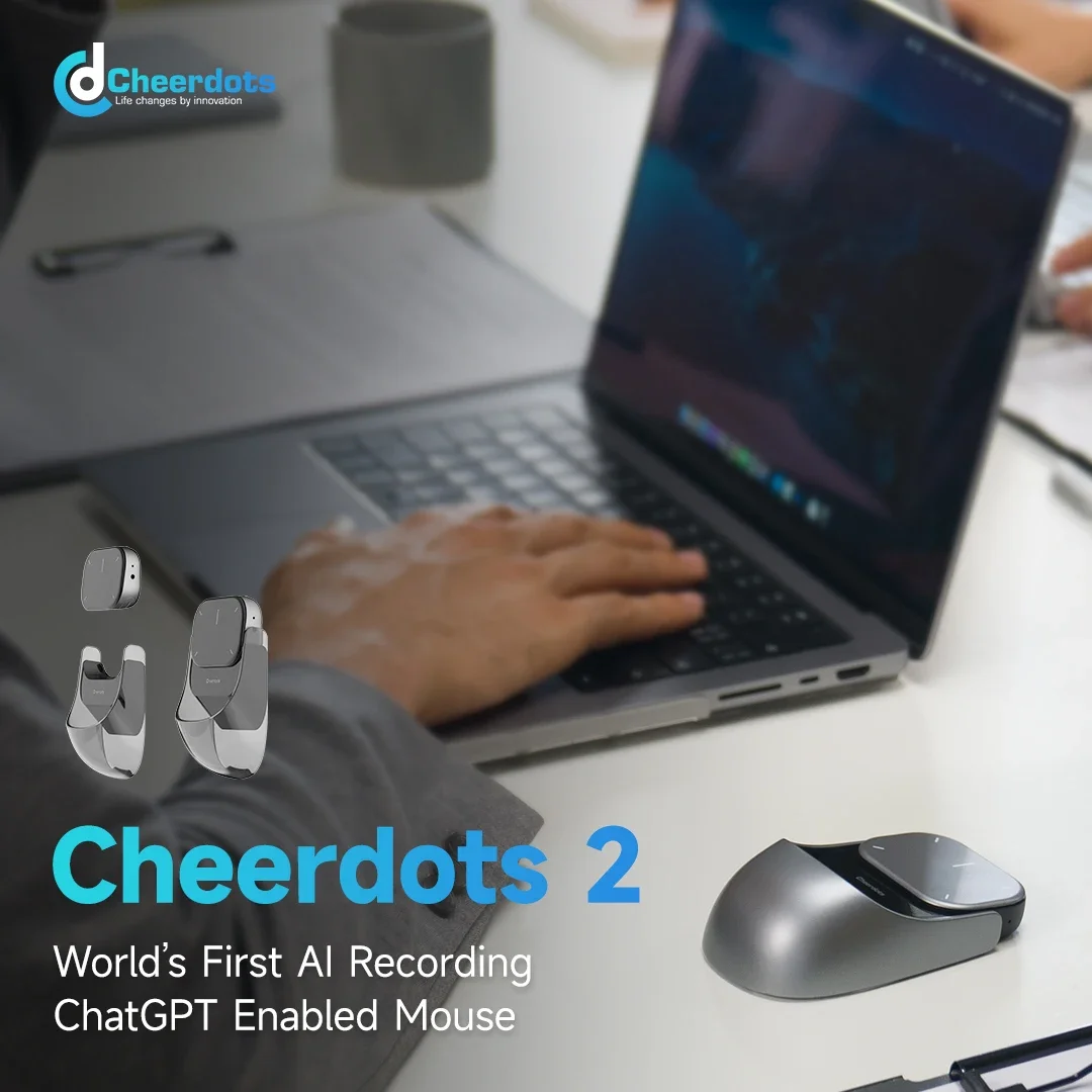 Cheerdots Cheerdots2 ワイヤレス磁気分割エアマウスタッチパッド一体型ポケット軽量低遅延オフィスマウスカスタム