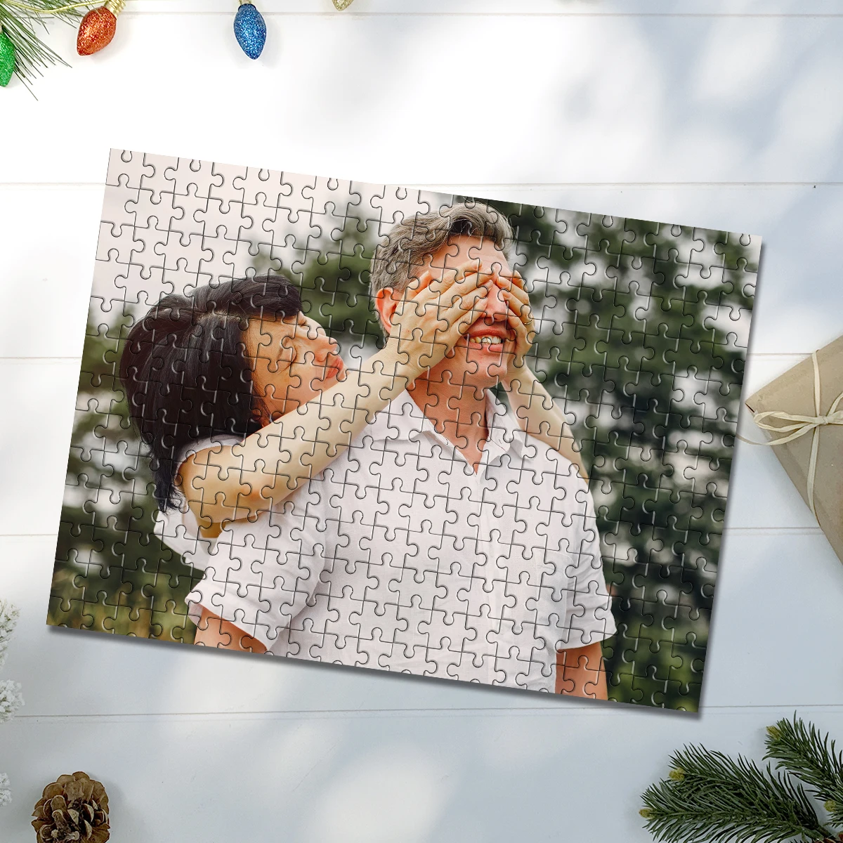35/300/500/1000pcs Personalized Custom Photo Mosaic Puzzle Family Photo Parent-Child Interactive Diy Assemble Game Toy