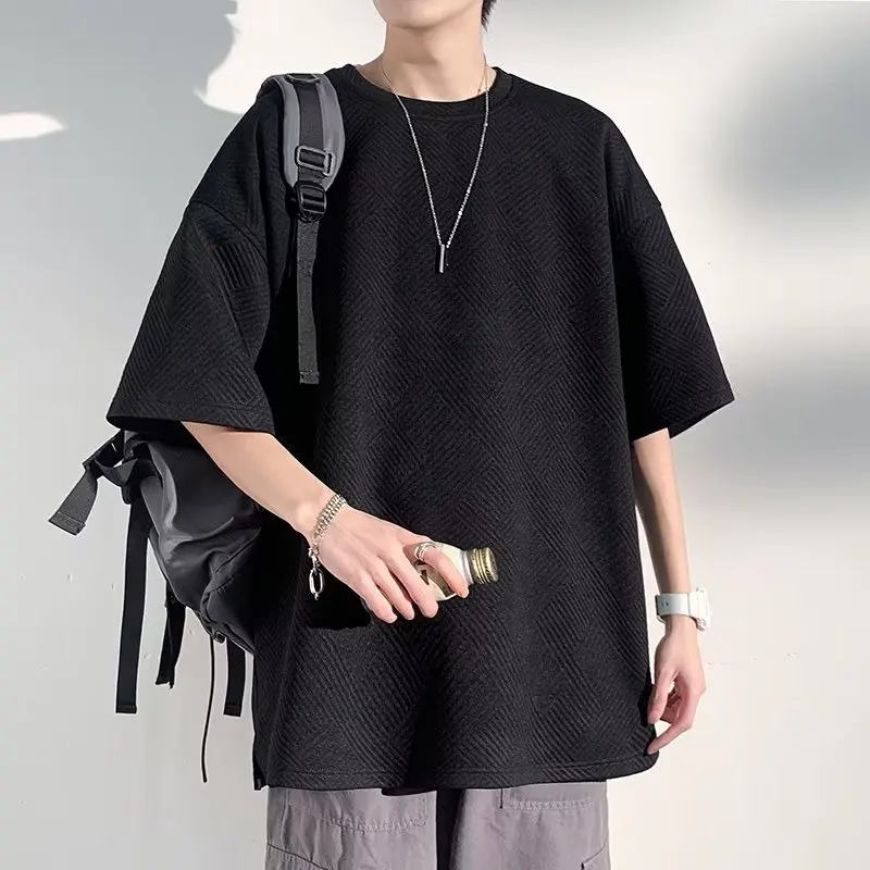 الصيف بساطتها رمادي بلايز الرجال قصيرة الأكمام الهراء تصميم اليومية ملابس الشارع الشهير عطلة السفر طالب الملابس الفضفاضة