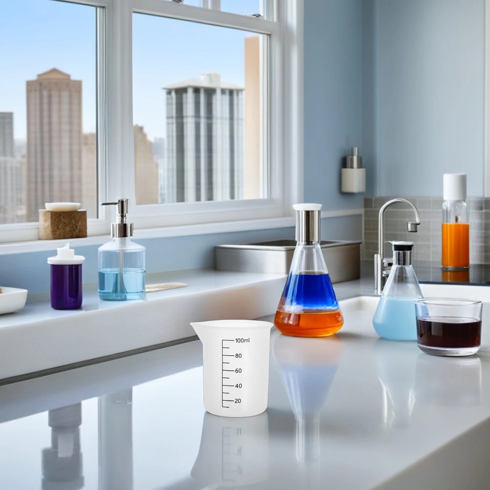 

8 Pcs Silicone Measuring Cup Cups Kitchen Accessories Mini for Cooking Liquids with Scale