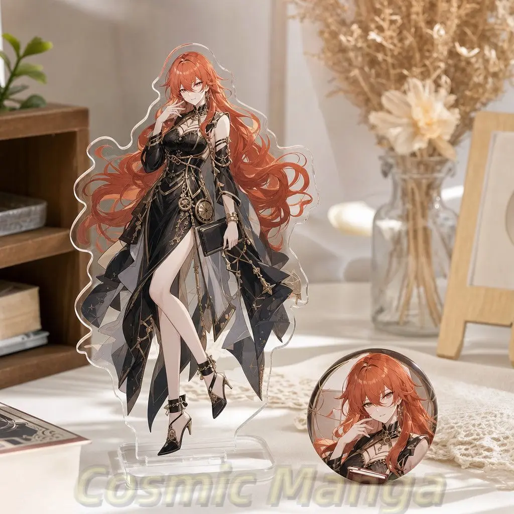 Game Anime AUGUSTA Wuthering Waves Figures Badge Acrylic Stand Desk Decor Birthday Gift Cosplay Halloween Gift Standing Sign