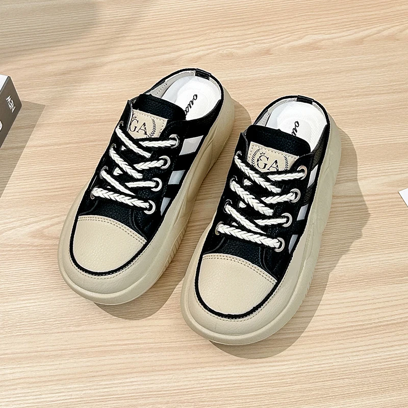 Women's Slippers Casual Women's Shoes Summer Fashion Versatile Outgoing Slippers Thick Sole Shoes Hollow Breathable Casual Shoes