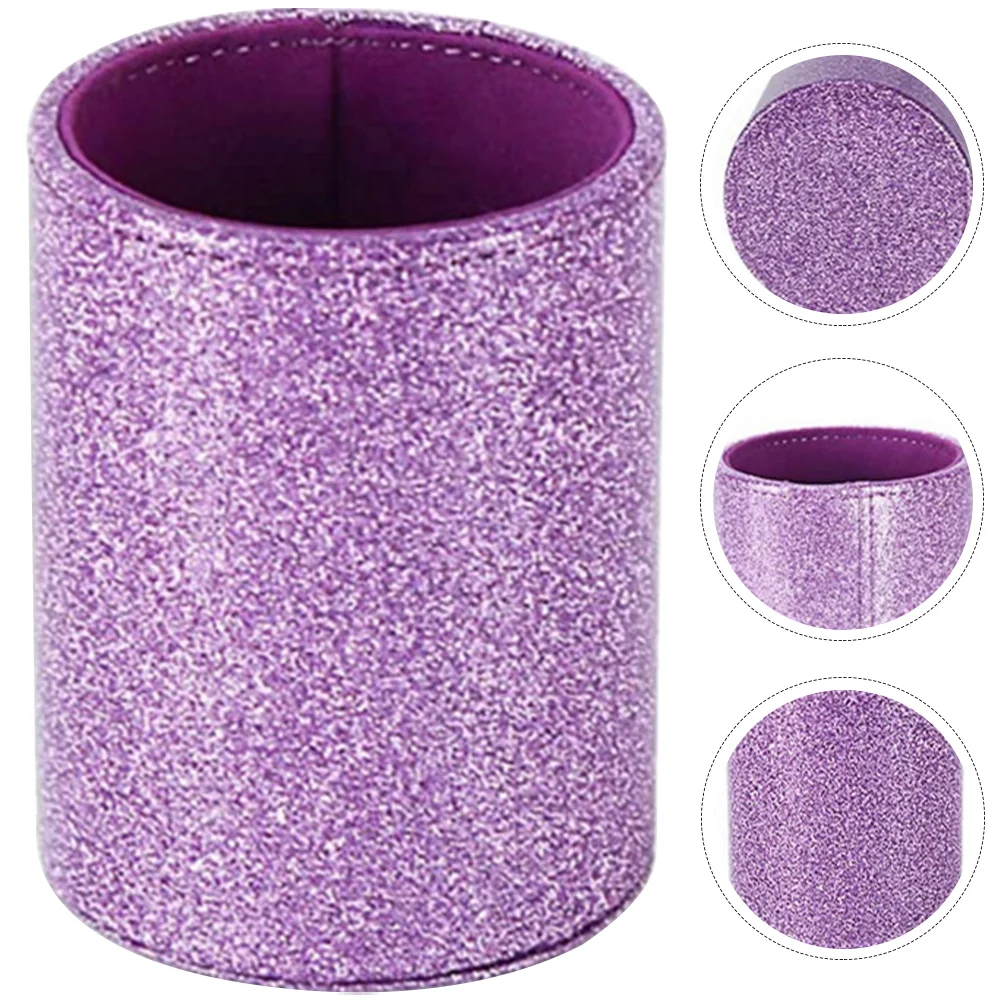 

Makeup Brush Holder Glitter Pen Desk Organizer Pencil Bucket Office Storage Bins