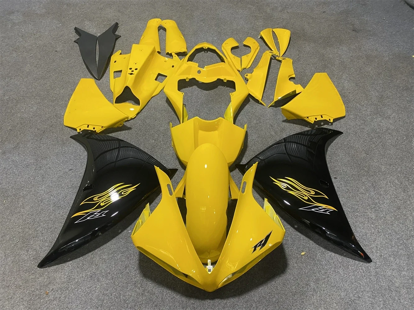 

Мотоциклетный комплект обтекателей для Yamaha R1 2009 2010 2011 YZF1000 09-11 обтекатель черный желтый