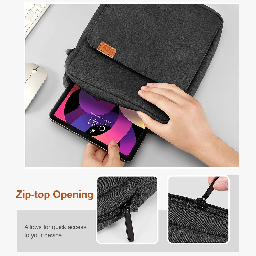 Portable Pouch For iPad Pro 12.9 11 iPad 9th 8th Air 4 5 Generation Bag For Samsung Galaxy Tab S9 S8 S7 Plus Tablet Sleeve Bag