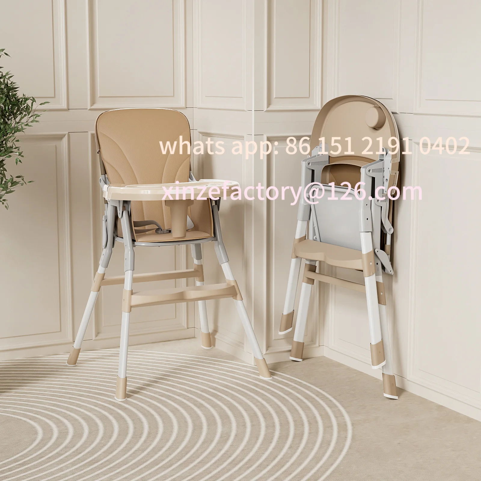 Customizable  Dining Chair Foldable Hotel Portable Children's Multifunctional  Eating