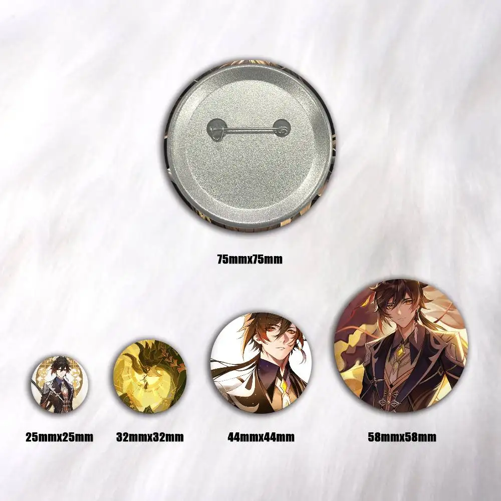 Zhongli Genshin Impact  Anime round badges, brooches, clothing accessories, birthday gifts, anime conventions