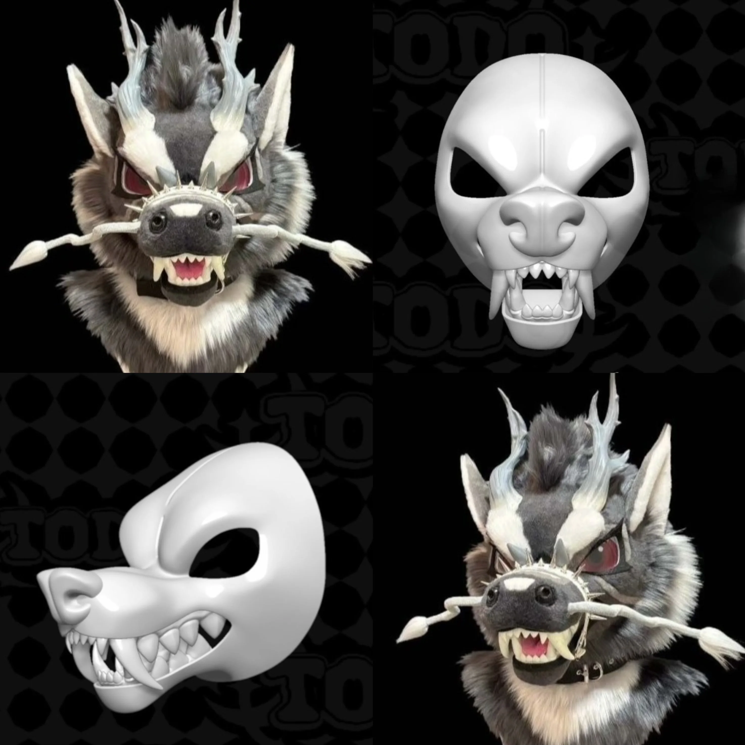 American Style Base Mask Canine American Fursuit Animal Suit Skull Cosplay Anime Accessories