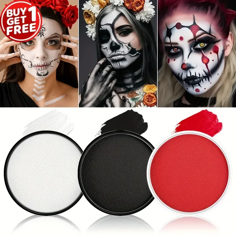 30G Water Monochromatic Body Paint Black And White Matching Makeup Face Paint Halloween Party Waterproof Makeup Body Painting