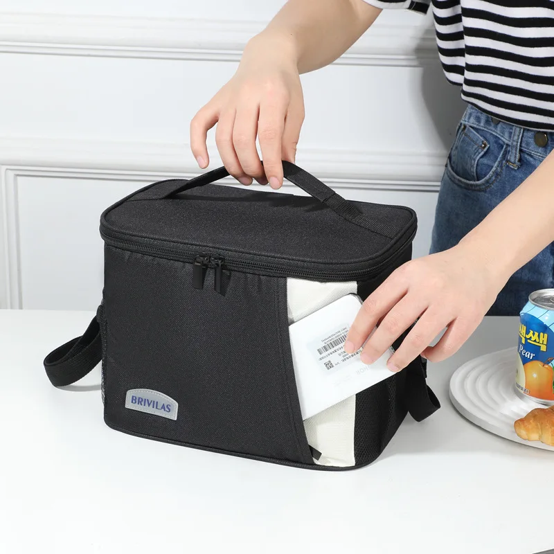 Insulated Lunch Bag Large Reusable Lunch Bags with Adjustable Shoulder Strap for Women Men, Ideal for Work, School & Outdoor Use